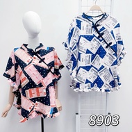 Cheongsam 4D TOTO print women’s top Loose fitting Oversized style (8903)