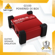 BEHRINGER ULTRA-G GI100 Professional Battery/Phantom Powered DI-Box with Guitar Speaker Emulation