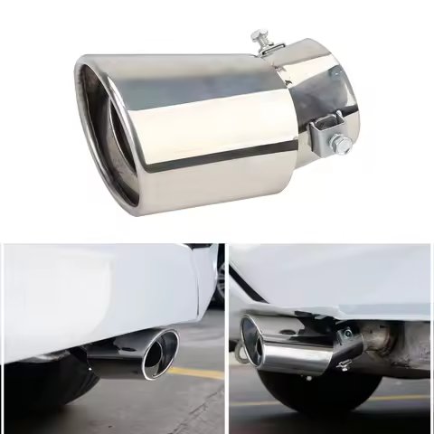 Car Exhaust Pipe Muffler Systems Auto Tail Rear Tip Decoration Stainless Steel Kit Off Road 4x4 Auto