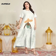 เดรสผู้หญิง ชุดออกงานวัย60ปี ชุดแฟชั่นคนอ้วน 2567 ชุดเดรสผู้หญิง  ชุดเดรสที่ทันสมัยสุภาพสตรีรูปแบบใบ