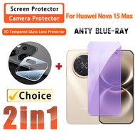 2 IN 1 Anti-blue Tempered Glass Huawei Nova 15 Max Glass Film for Huawei Nova 15 Max 15 Pro 15 Ultra