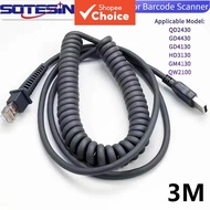 SOTESINUSBRJ50,Datalogic GM4430、QW2120、QD2430、GD4130、QW2100 Kabel Pengimbas Kod Bar Boleh Tarik Berp