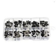 200PCS TO-92 NPN P-NP P-ower Transistor 10 Types Values Kit Set BC337/ BC327/ 2N222/ 2N2907/ 2N3904/
