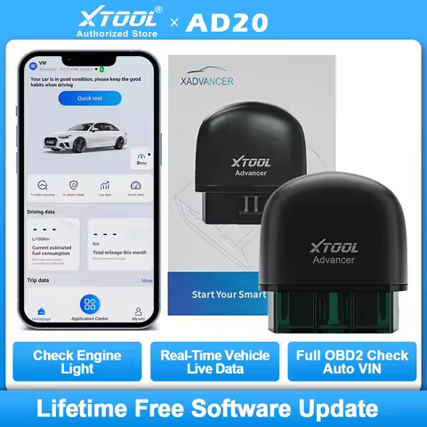 XTOOL Advancer AD20 OBDII Scanner Code Reader Full obd Function HUD Display For Engine Upgrade of EL