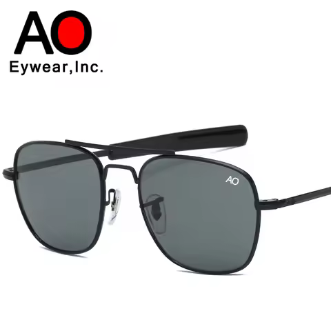 AO Luxury Brand Sunglasses for Men and Women American Optical Metal Pilot Sun Glasses Quality Shades