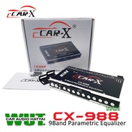 CAR-X เครื่องเสียงรถยนต์ ตัวปรับเสียง Preamp ปรีแอมป์ 9แบน 9Band (ปุ่มกดเก็บได้) ซับรวม Car-x รุ่น CX-988