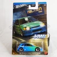 DIECAST HOTWHEELS SPECIAL CARD 99 HONDA CIVIC TYPE R (EK9), HOTWHEELS SPEED GRAPHICS SERIES