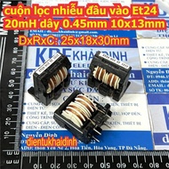 2pcs ET24 inductor input noise filter coil 20mH wire 0.5mm 10x13mm kde4823