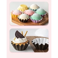 50Pcs Egg Tart Mould Cup Cake Paper Baking Paper Cup Tart Mould