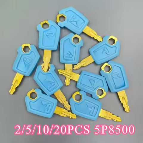 2/5/10/20PCS 5P8500 Key for CA Heavy Equipment Ignition Loader Excavator Dozer Metal & Plastic Blue 