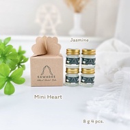 SAWADEE Gift Set - Eco Package รุ่น Mini Heart 💕......ประกอบด้วย SAWADEE Size M 8 g 4 ขวด ของขวัญปีใ