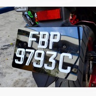 MJ White Bike License Plate