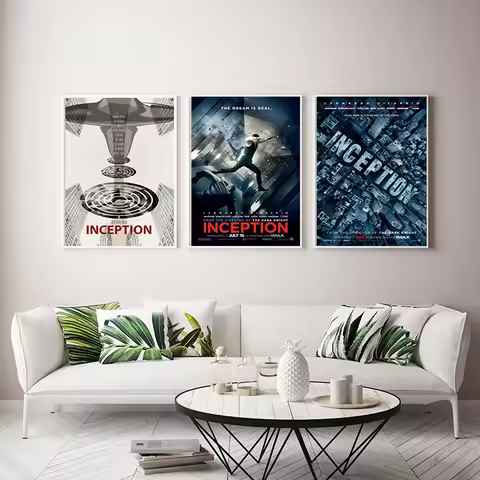Classic Movie Inception HD Print Decoration Painting Movie White Coated Paper Poster Living Room Bed