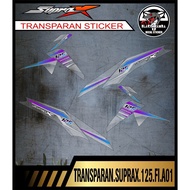 TRANSPARENT STRIPING SUPRA X FI STICKER SUPRA X 125 FI TRANSPARENT STICKER C0DE A01