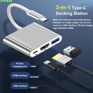 3 In 1 Type-C To HDMI USB3.0 PD Port 100W PD Fast Charger USB C To HDMI Adapter Type C Female Conver