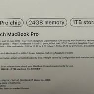 最新款 MacBook Pro M5 Pro 24GB1TB