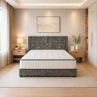 【MR 99 FURNITURE】 Queen Fabric Bedframe Katil Fabrik Lembut 7702-5