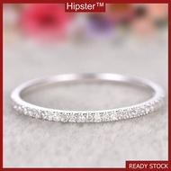 Hipster New Couple's Diamond Ring Strip Rose Gold Plated