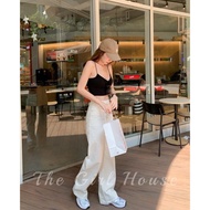 [Dynara] - KULOT HIGHWAIST LOOSE JEANS BEIGE