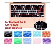 Japanese Language Silicone Keyboard Skin Cover Protector for MacBook Newest Air 13 Touch ID A2179 (2020 Release)JP Version Basic Keyboards