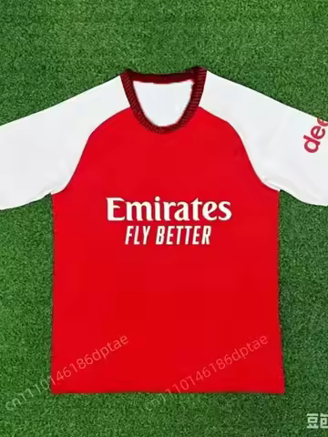 2026 Men Soccer Jersey Red White Breathable Football T-shirt Kids Casual Sports Top Arsenal Fans Tra