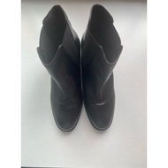 Clarks Womens Black Leather Ankle Boots (UK 7 1/2)