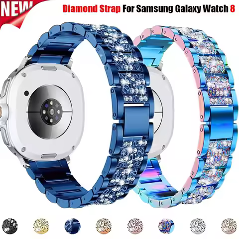 For Samsung Galaxy Watch 8 40 44mm Shining Rhinestone Bracelet Wristband For Galaxy Watch 8Classic /