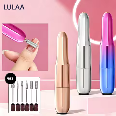 LULAA GM-001 Mini Electric Nail Drill Machine Portable Nail File Pen Home Salon Tool for Gel Nail Po