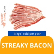 NO MINIMUM ORDER! Streaky Bacon 培根 (1kg) (Frozen for Delivery) CN Frozen Frozen Pork Chinese Cooking