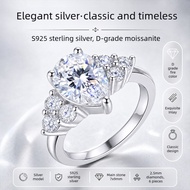 ((Comes with GRA Certificate) New Style s925 Silver with Pear Shape 2ct/7 * 9mm Moissanite Diamond H
