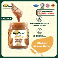 AYOMAYO Classic Almond Butter Spread (Halal & Low Sugar & Vegan) (180g/90g)