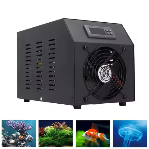 1/4HP Water Chiller with Pump and Hose 16 Gal 60L Water Cooling System for Coral Fish Shrimp Hydropo
