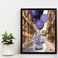 告白氣球 創意數字油畫 【風景畫】