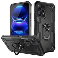 全城熱賣 - 適用於紅米Note 12 Pro 5G國際版 / Poco X5 Pro 軍艦二合一防摔手機殼（黑色）
