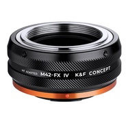 K&F Concept Adapter For M42 Lens Mount to Fujifilm X Mount Fuji X Camera M42-FX IV PRO High Precisio