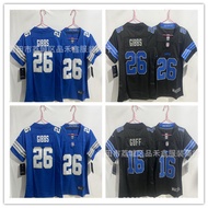 Same Day DeliveryLions Ladies Children's Clothing Detroit Lions 16 #GOFF No. 26 GIBBS Rugby Jersey L