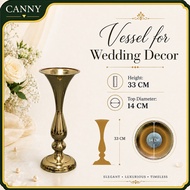 Elegant Gold Wedding Decor Vessel Stand | Flower Arrangement Vase for Wedding Aisle Stage & Event De
