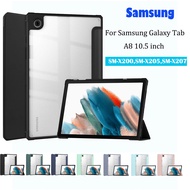 For Samsung Galaxy Tab A8 10.5 inch (2021) SM-X200,SM-X205,SM-X207 High quality smart fashion tablet protective case high end transparent acrylic pen holder flip leather cover case