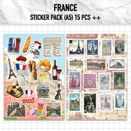 HP YoCat - France World Travel Sticker Pack 15++ pcs Laptop Helmet Tumblr Refrigerator A5 UK France 