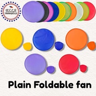 (ELLASHOP) Folded pamaypay fan with pouch round fan 100pcs