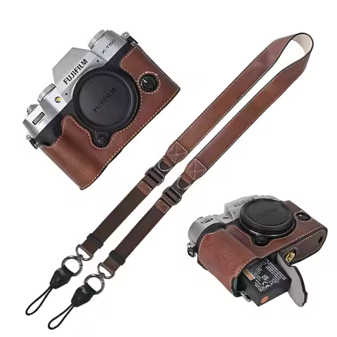 Litchi Skin PU Leather Half Case for Fujifilm Fuji XT50 XS10 XS20 XT30 XT30II XT20 XT10 XT5 XM5 Batt