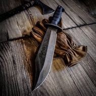Ontario SP-10 Raider Bowie มีดใบตาย Full Tang ใบมีดเหล็ก High Carbon พร้อมซองไนลอน by Jeep Camping
