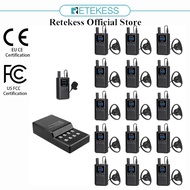 Retekess TT125 Tour Guide Microphone and Headsets 100 Hours Long Battery Life with 16-slot Charging 