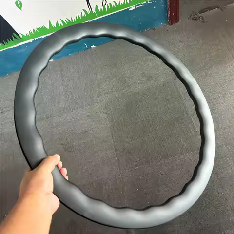 RUJIXU 700C Depth 5045mm Carbon Disc Brake Wave ring Road Rim 24 holes Bicycle clincher/ Tubeless Ri