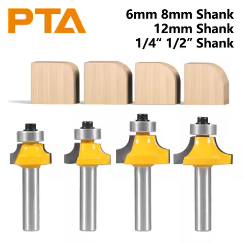 6MM 6.35MM 8MM12MM 12.7MM Shank Corner Round Over Router Bit Woodworking Milling Cutter for Wood Fac