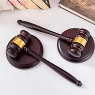 ANTOINE Wooden Judge Hammer, High Quality Long Handle Wood Adjudgement Gavel, Delicate Handcrafted c