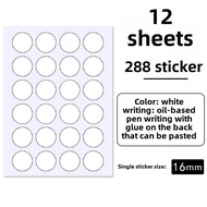 16mm Dot Sticker Label Color Self-Adhesive round Sticker Self-Adhesive Sticker Digital Printing Tag 