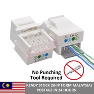 CAT3 RJ11 Keystone Jack Connector telephone module Jack Tool-free RJ11 6P4C 4wire Cable adapter Voic