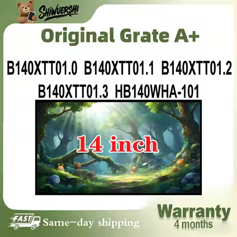 Original New A+ 14 inch thick Laptop Lcd Screen Panel B140XTT01.0 B140XTT01.1 B140XTT01.2 B140XTT01.