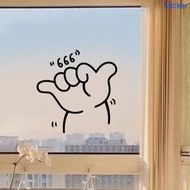 666 Gesture Glass Door Anti-collision Sticker Creative Simple Personalized Clothing Store Mirror Des